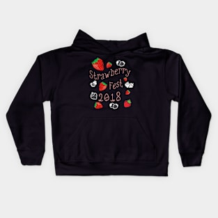 Strawberry Fest  Festival Kids Hoodie